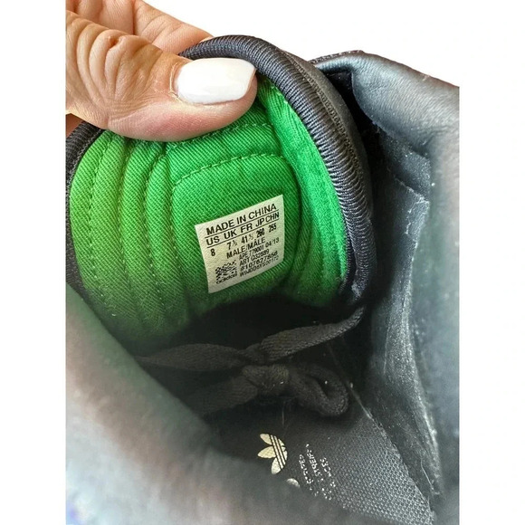 Adidas Forum Men's Black x Purple Leather Mid Top Sneaker Size US 8 - Picture 3 of 4